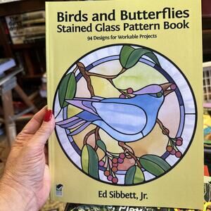 Birds and Butterflies Stained‎ Glass Pattern Book Dove by Ed Sibbett Jr